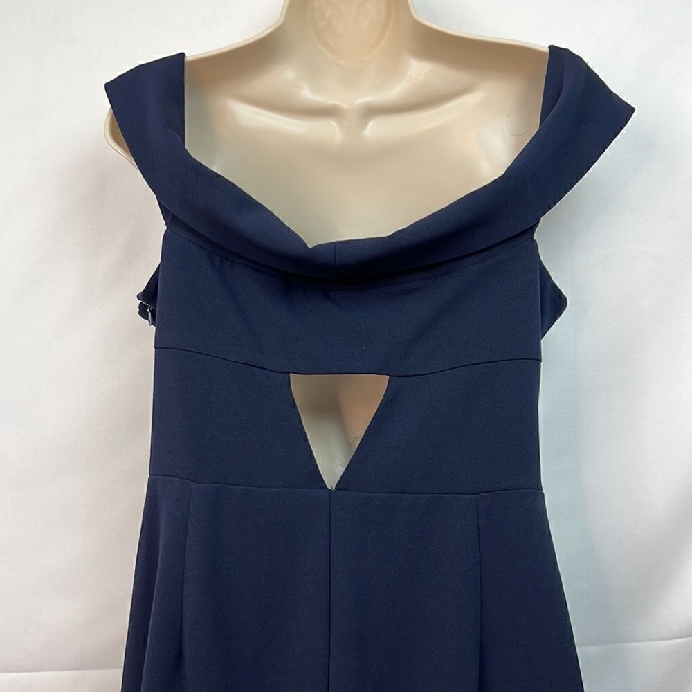 Katie May Legacy gown Navy blue cut out on back E UC size 16 - Picture 8 of 16